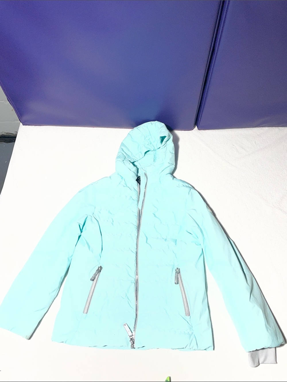 Gerry Weber Light Aqua Hooded Puffer Jacket